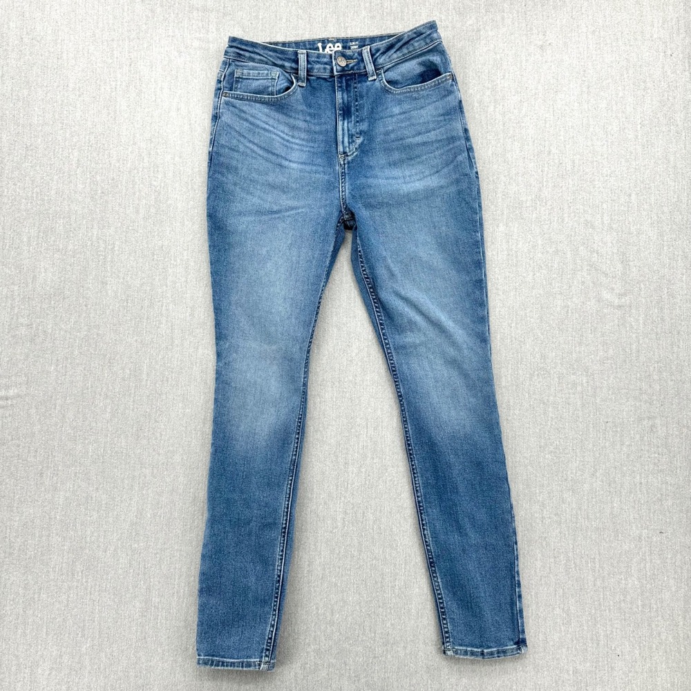 Lee Jeans Women 30 Blue Heritage Slim Fit Skinny High Rise Denim Pants